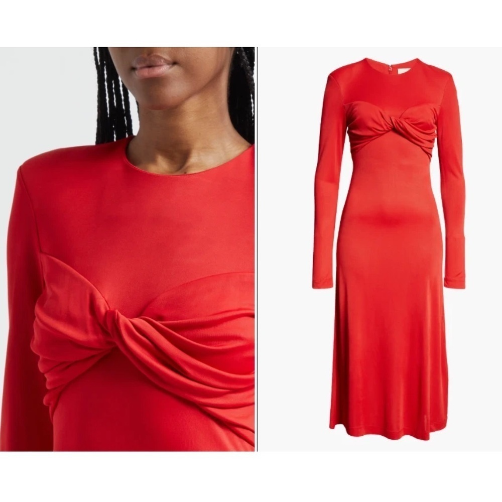 NWT Farm Rio Twisted Cup Midi Red Dress - Size Medium